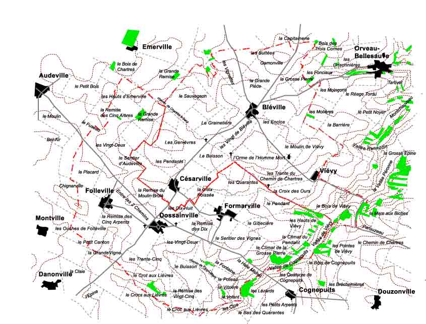Lieux-dits de la commune