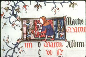 Les vendanges - enluminure